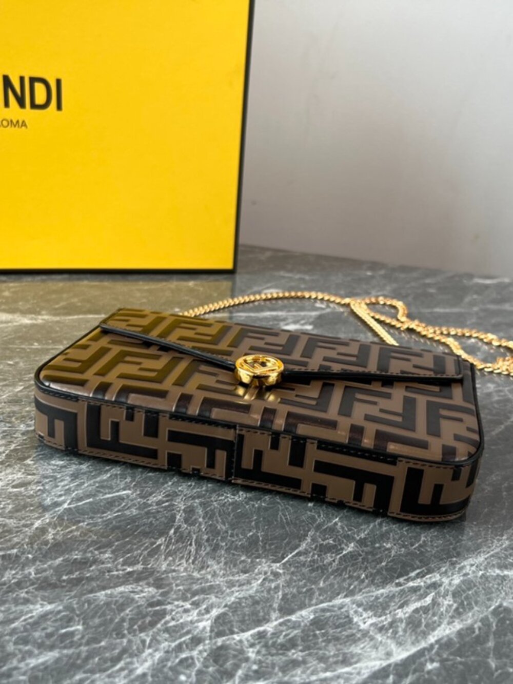Fendi Geometric Flap Mini Handbag - Picture 9 of 9